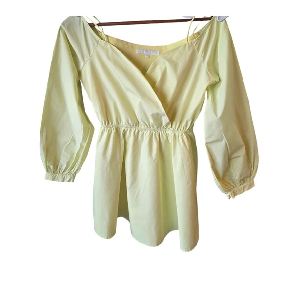 Revolve More to Come Dress Off Shoulder Party Women's Yellow Size Small - Picture 3 of 4